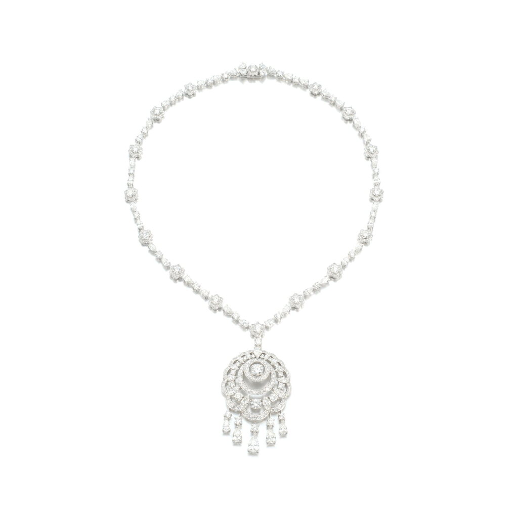 View full screen - View 1 of Lot 853. Diamond necklace, 'Sunburst'.