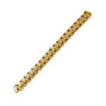 Bracelet or et saphirs, "Bûches"
