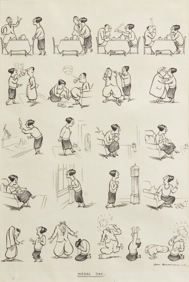 View full screen - View 1 of Lot 9. H.M. Bateman | Medal Day, 1922, original drawings.