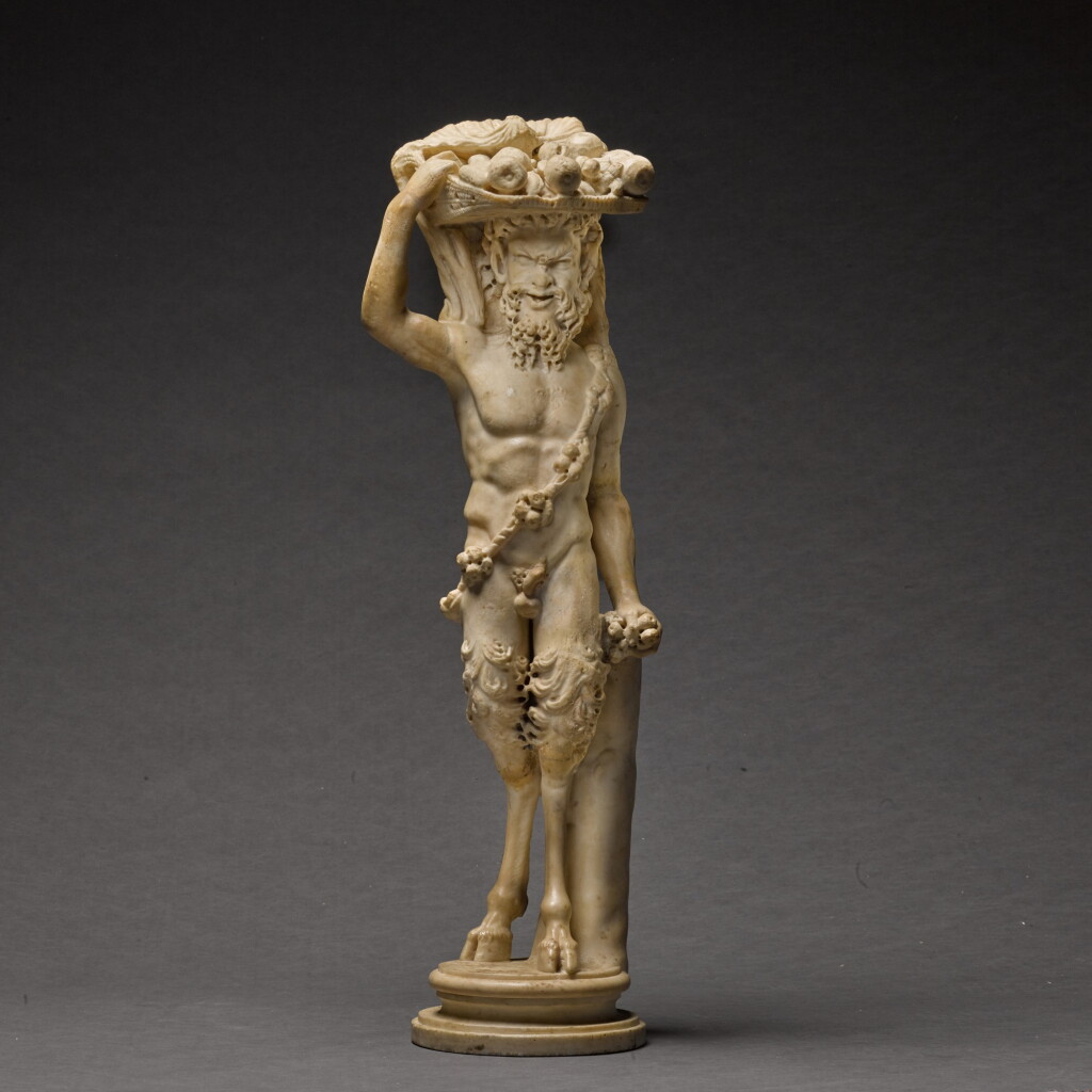 View full screen - View 1 of Lot 40. A ROMAN MARBLE FIGURE OF PAN, CIRCA 2ND CENTURY A.D., WITH CIRCA 18TH CENTURY RESTORATIONS.