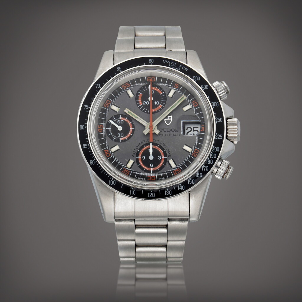 View full screen - View 1 of Lot 538. Oysterdate 'Big Block', Reference 94200 | A stainless steel chronograph wristwatch with date and bracelet | Circa 1979.