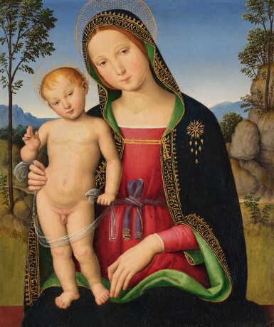 View full screen - View 1 of Lot 4. The Virgin and Child in a landscape.