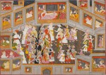 Scene from the Mahabharata attributable to the artist Purkhu or his family workshop, India, Kangra, 1810 - 1820