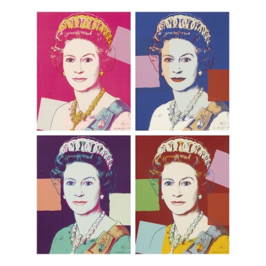 View full screen - View 1 of Lot 13. ANDY WARHOL | QUEEN ELIZABETH II OF THE UNITED KINGDOM (F. & S. II.334 - 337).