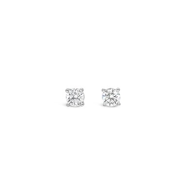 View full screen - View 1 of Lot 30. PAIR OF DIAMOND STUDS, EACH WEIGHING 0.33 CARAT.