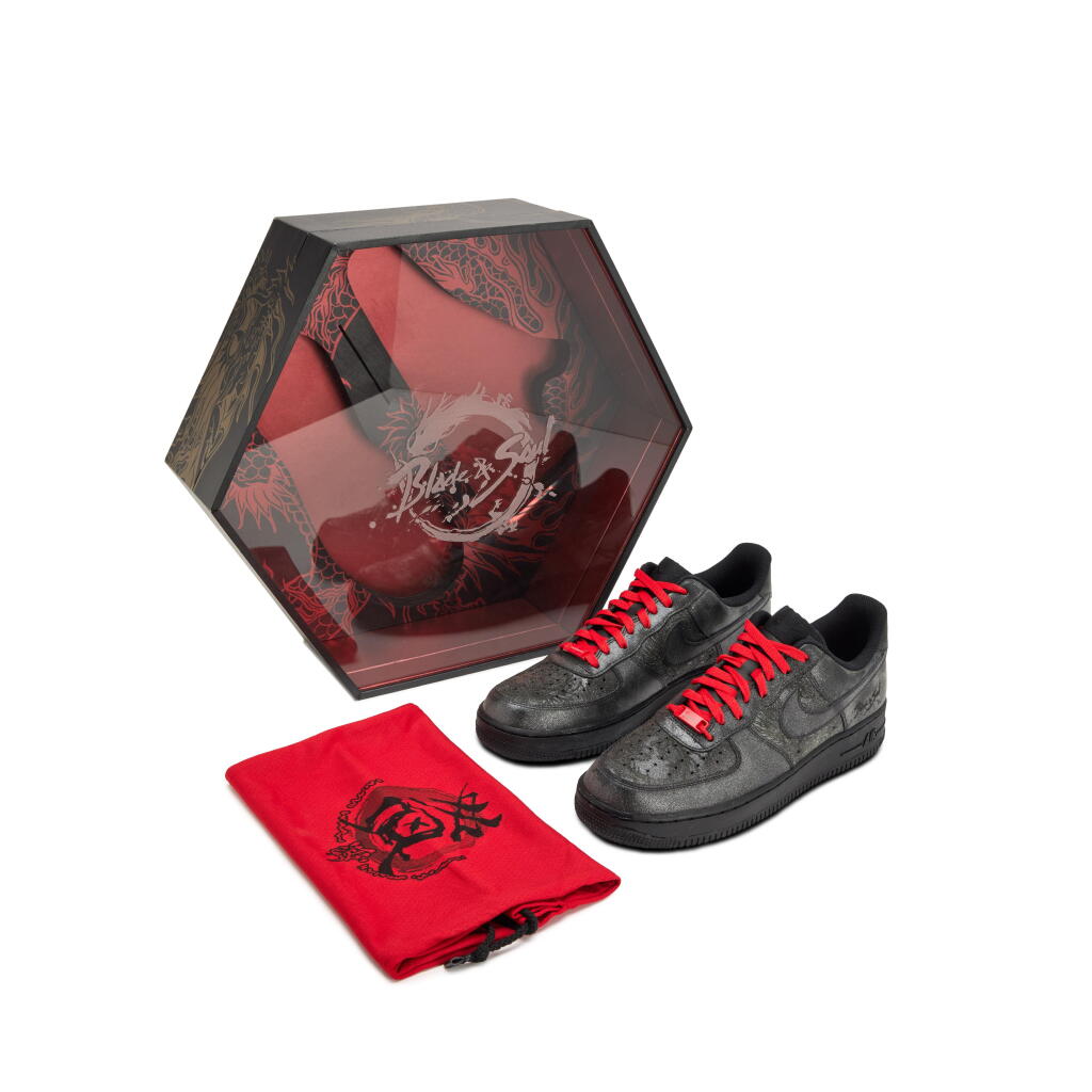 View full screen - View 1 of Lot 63. ‘Blade and Soul’ Nike Air Force 1 ‘4th Anniversary’ Custom | Size 11.