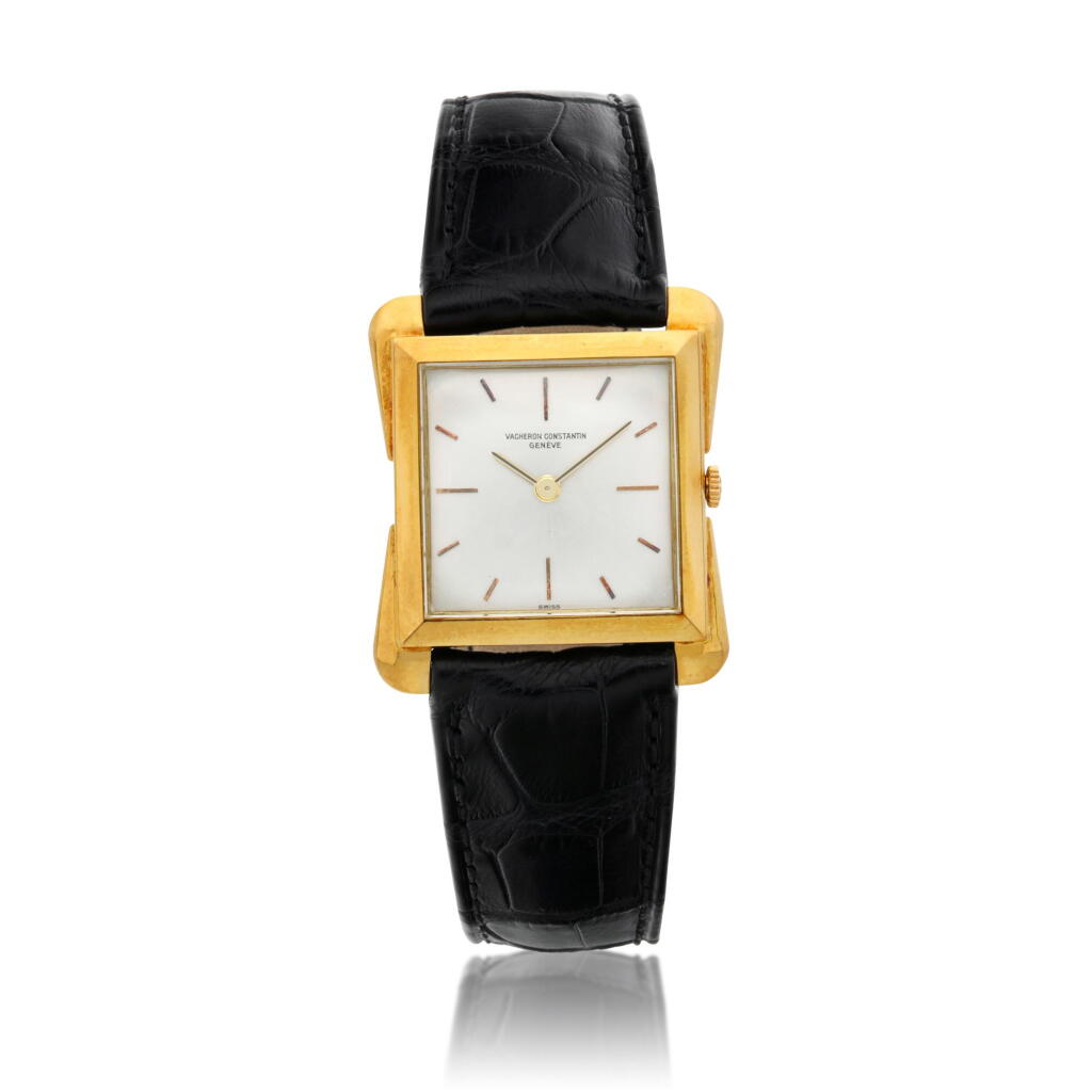 View full screen - View 1 of Lot 46. Reference 4963 Toledo A yellow gold square shaped wristwatch, Circa 1955.