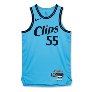 View full screen - View 1 of Lot 143. Derrick Jones Jr. Los Angeles Clippers 2024-2025 Game Issued City Edition Jersey | Probable Wear.