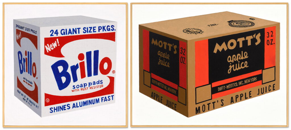 View full screen - View 1 of Lot 248. i. Andy Warhol, ‘Brillo Box’, 1964, #2 ii. Andy Warhol, ‘Motts Apple Juice Box’, 1964.