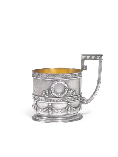View full screen - View 1 of Lot 283. A Fabergé silver tea glass holder, Moscow, 1908-1917.