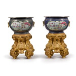 A pair of large Chinese famille-rose porcelain fish bowls