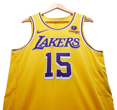 View full screen - View 1 of Lot 65. Austin Reaves Los Angeles Lakers 2023-2024 Game Worn Icon Edition Jersey .