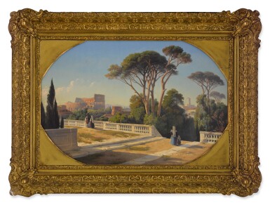 View full screen - View 1 of Lot 77. A View of Rome from Villa Borghese.
