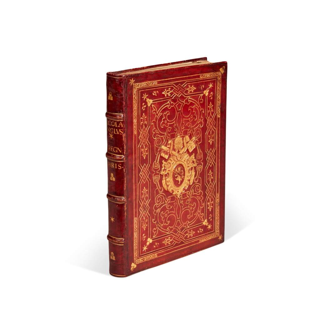 View full screen - View 1 of Lot 1831. Sanders, De clave David, Rome, 1588, red morocco gilt by the Vatican Bindery for Sixtus V.