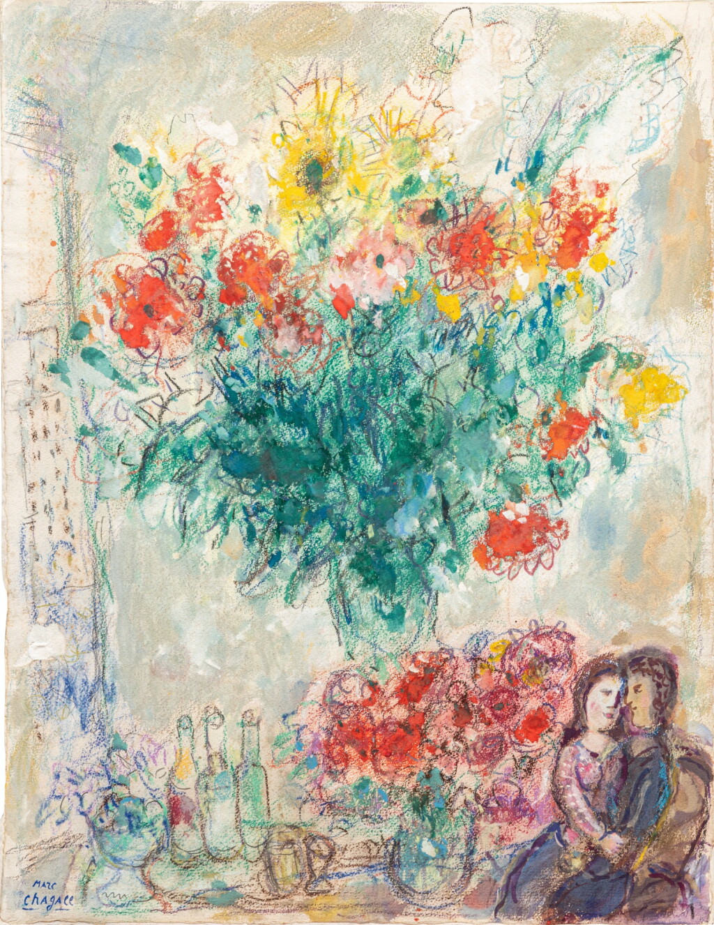 View full screen - View 1 of Lot 88. Les deux bouquets .