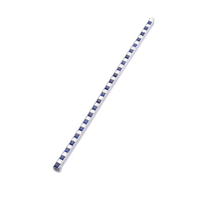 View full screen - View 1 of Lot 941. Sapphire and diamond bracelet.