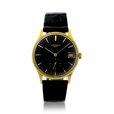 View full screen - View 1 of Lot 148. REFERENCE 3514 A YELLOW GOLD WRISTWATCH WITH DATE, MADE IN 1967.