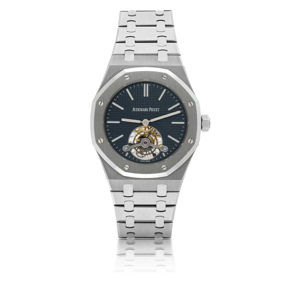 View full screen - View 1 of Lot 2. AUDEMARS PIGUET | REF 26510ST.OO.1220ST.01, A STAINLESS STEEL EXTRA SLIM TOURBILLON WRISTWATCH WITH BRACELET CIRCA 2019.