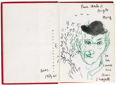 View full screen - View 1 of Lot 337. Autoportrait à la grimace au chapeau noir.