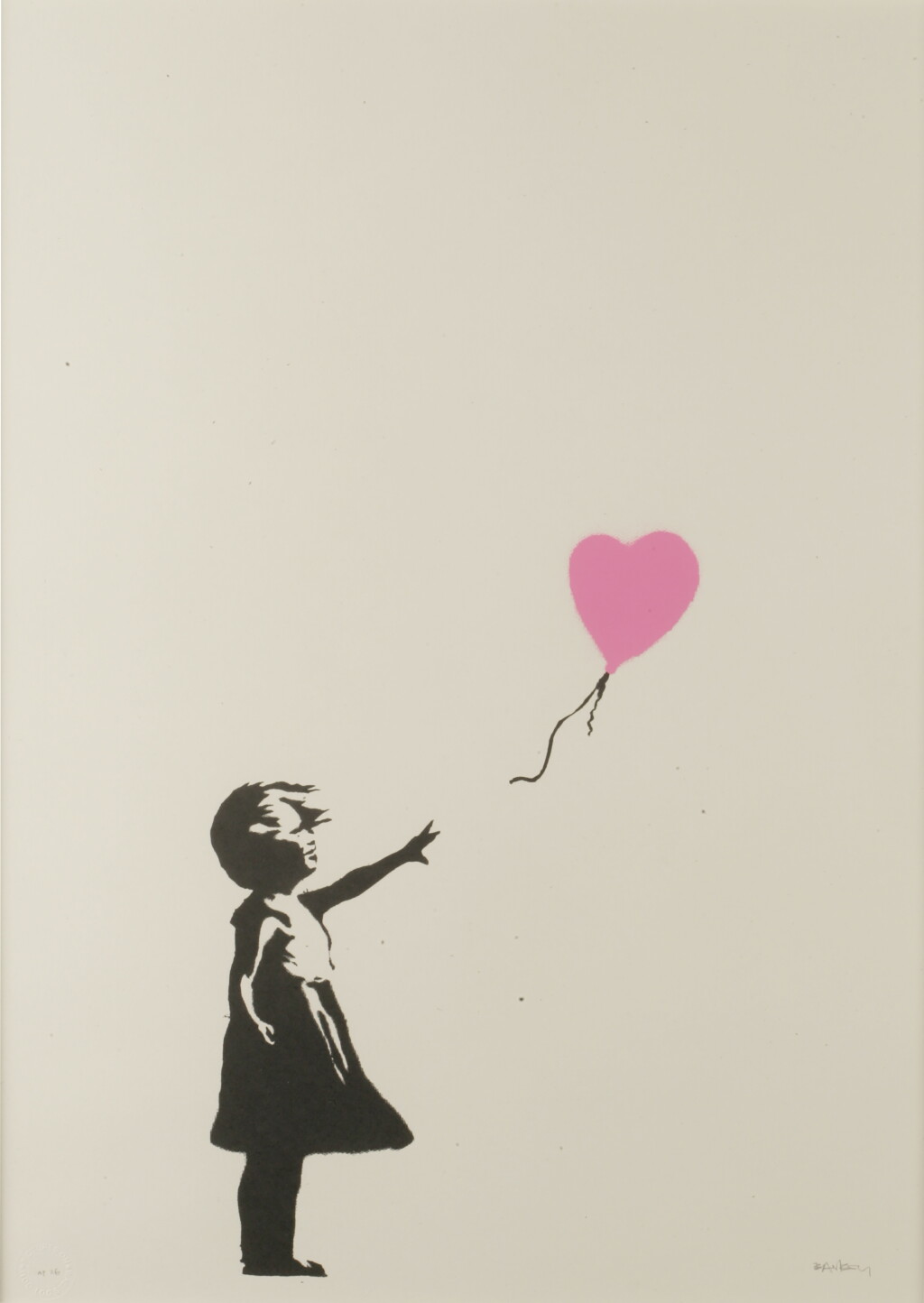 View full screen - View 1 of Lot 378. Girl With Balloon - Colour AP (Dark Pink).
