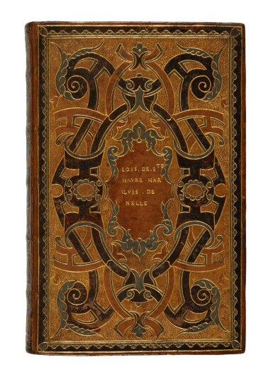 View full screen - View 1 of Lot 175. Justin Martyr, Le oeuvres, Paris, 1559, contemporary Parisian binding for Louis de Sainte-Maure.