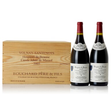 View full screen - View 1 of Lot 6865. Volnay Premier Cru Les Santenots, Hospices de Beaune Cuvée Jéhan de Massol 2005 Bouchard Père et Fils (6 MAG).