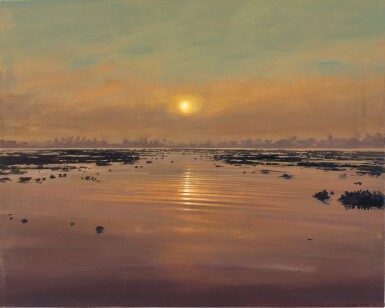 View full screen - View 1 of Lot 141. Sunset in Kerala.