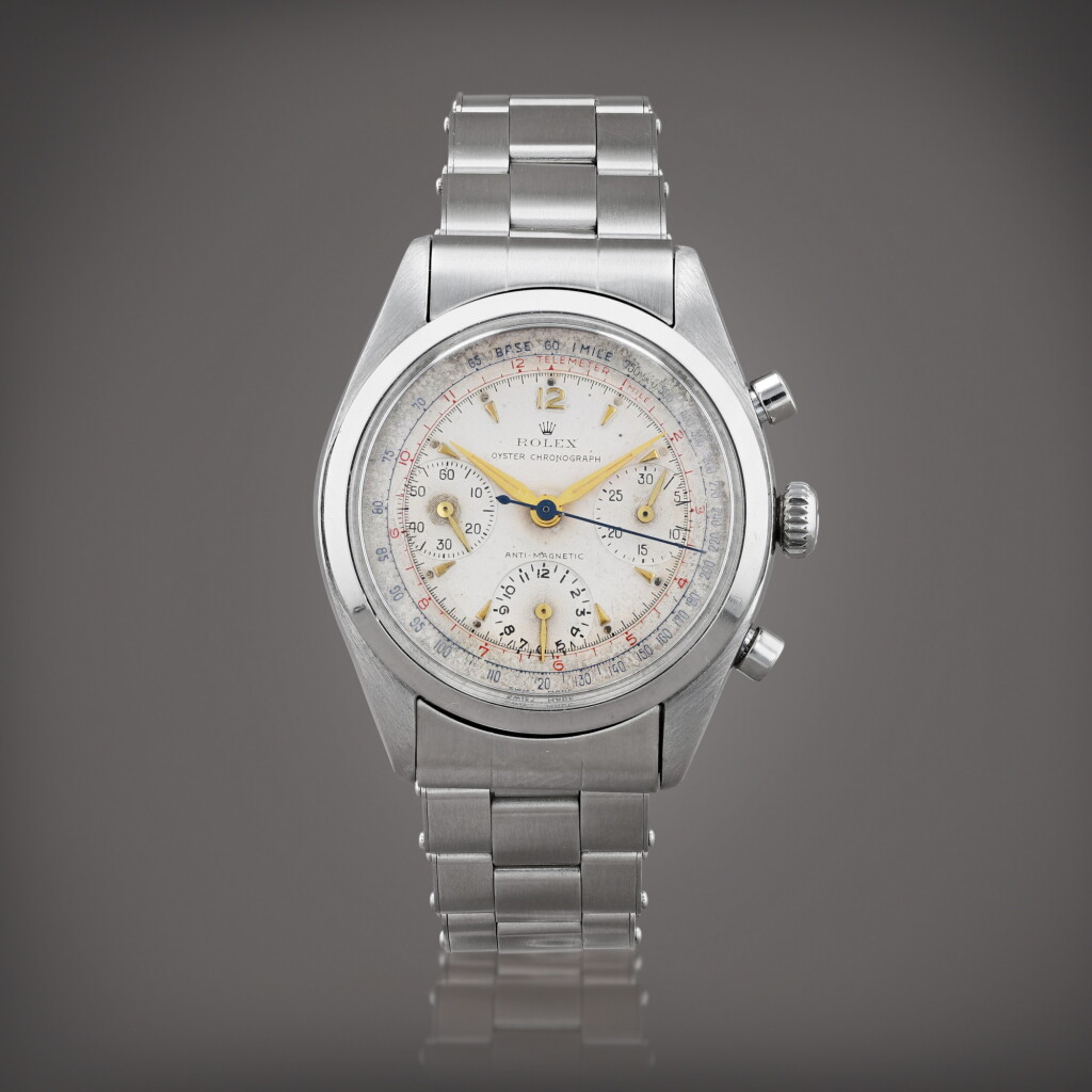 View full screen - View 1 of Lot 354. Pre-Daytona, reference 6234 Montre bracelet chronographe en acier | Stainless steel chronograph wristwatch with bracelet Vers 1957 | Circa 1957.