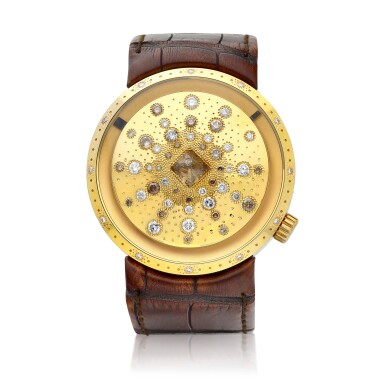 View full screen - View 1 of Lot 8219. Talisman Suntime, Reference A 29123 | A yellow gold and diamond-set wristwatch, Circa 2000 | 戴比爾斯 | Talisman Suntime 型號A 29123 | 黃金鑲鑽石腕錶,約2000年製.