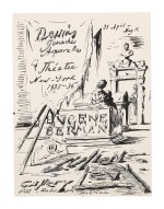 EUGENE BERMAN | STUDY FOR "JULIEN LEVY EXHIBITION TITLE PAGE"