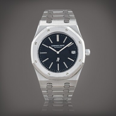 View full screen - View 1 of Lot 619. Royal Oak 'B Series', reference 5402ST Montre bracelet en acier avec date | Stainless steel wristwatch with date and bracelet Vers 1975 | Circa 1975.