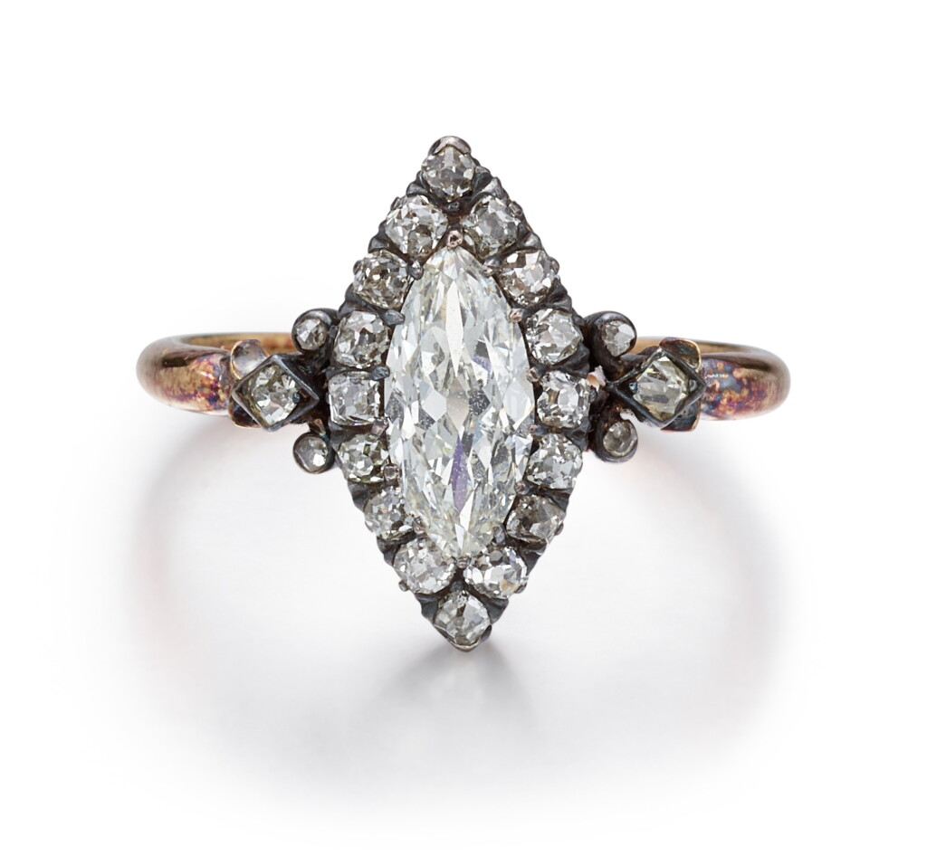 View full screen - View 1 of Lot 1004. DIAMOND RING, MID TO LATE 19TH CENTURY | 鑽石戒指, 19世紀初中至後期.