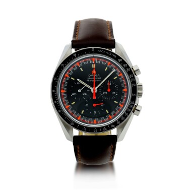 View full screen - View 1 of Lot 79. REFERENCE 145.022 SPEEDMASTER A STAINLESS STEEL CHRONOGRAPH WRISTWATCH, CIRCA 1968.