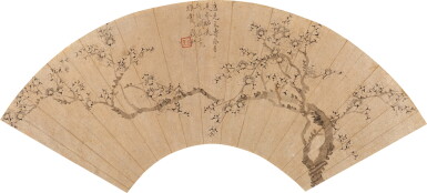 View full screen - View 1 of Lot 5052. 錢杜 臨文壽承梅花|Qian Du, Plum Blossom after Wen Peng.