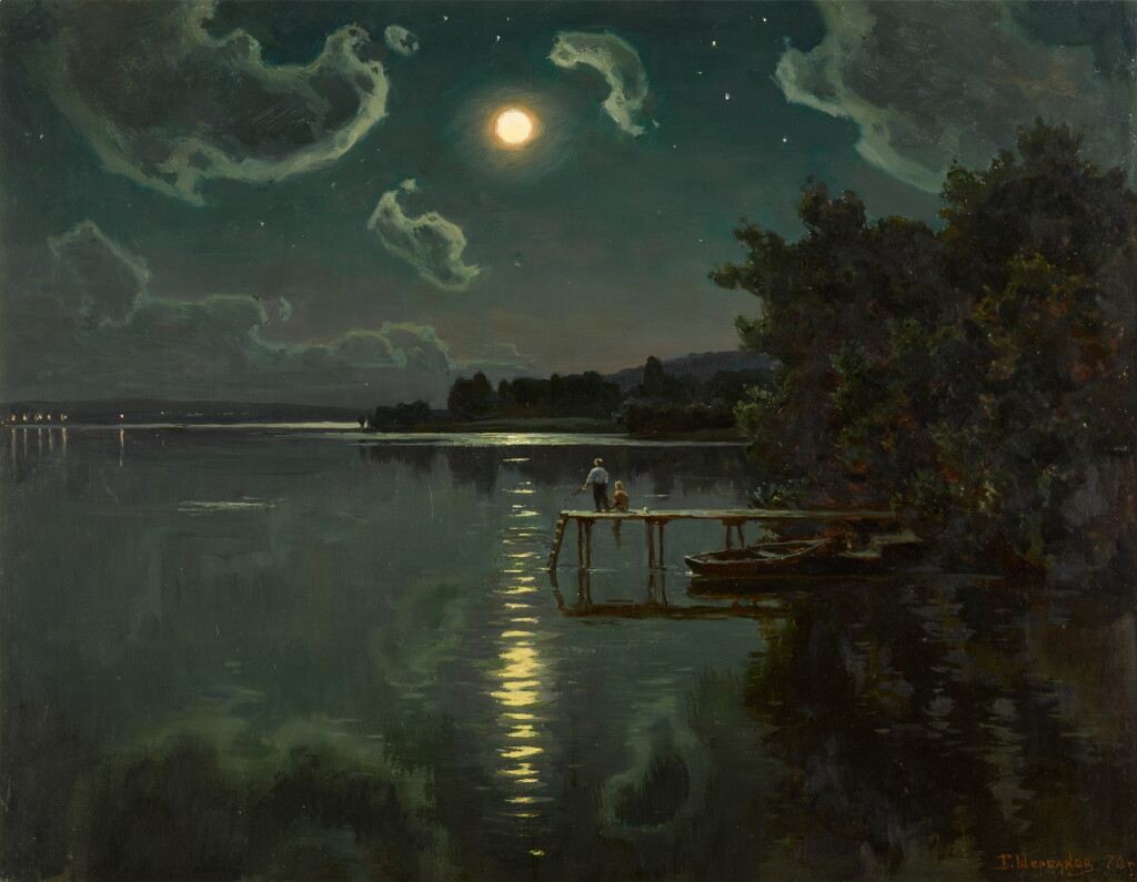 View full screen - View 1 of Lot 158. Night on the Dniester.