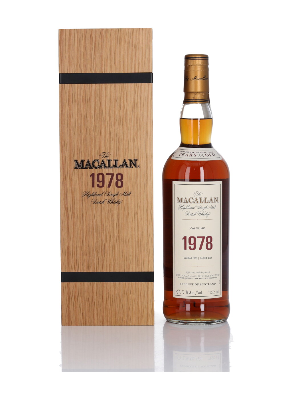 View full screen - View 1 of Lot 6. The Macallan Fine & Rare 39 Year Old 59.2 abv 1978 (1 Bottle 75cl).