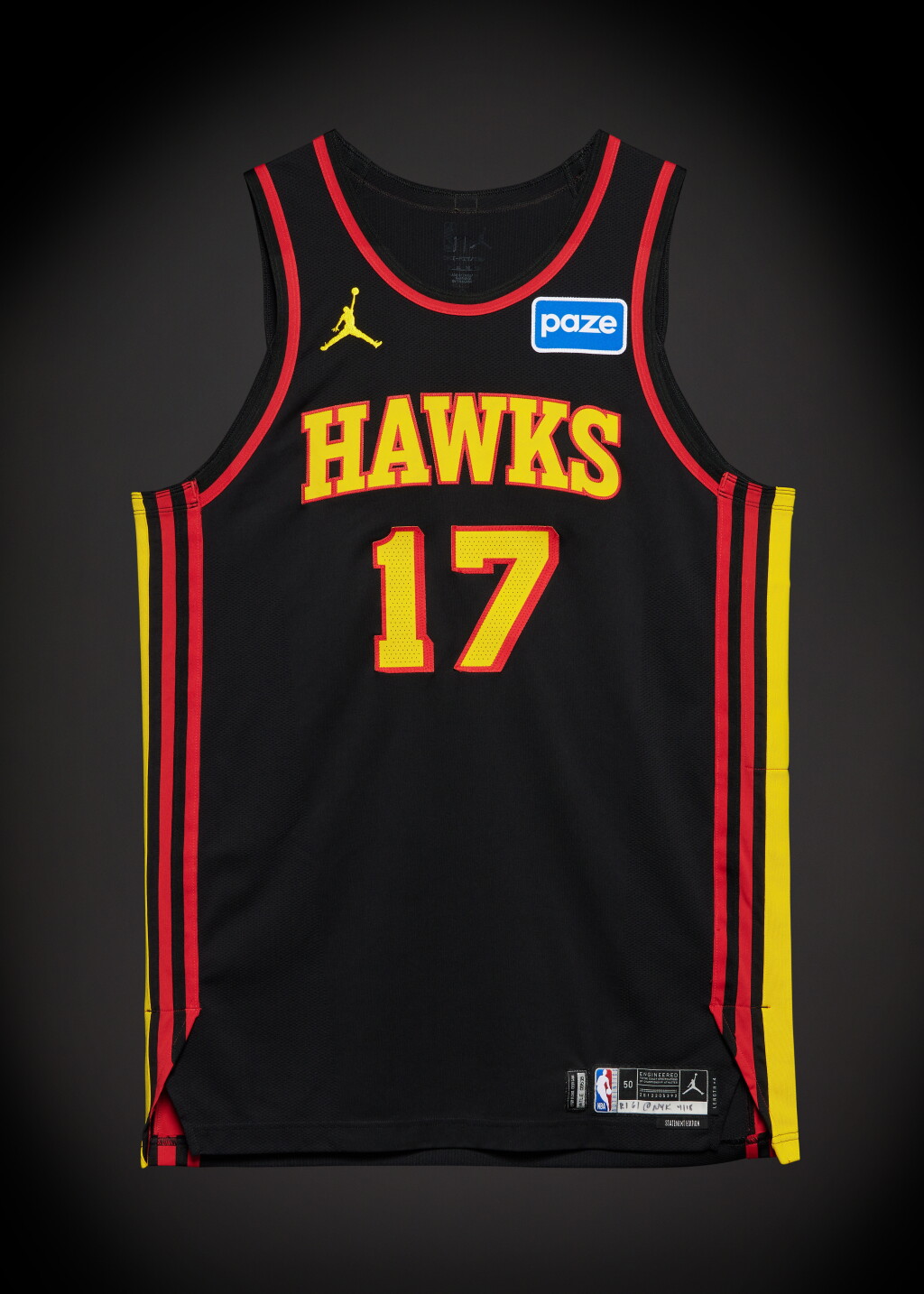 View full screen - View 1 of Lot 51. Onyeka Okongwu Atlanta Hawks 2026 NBA Playoffs Eastern Conference Round 1 Game Worn Statement Edition Jersey | Game 1 | Matched to 2 Games.