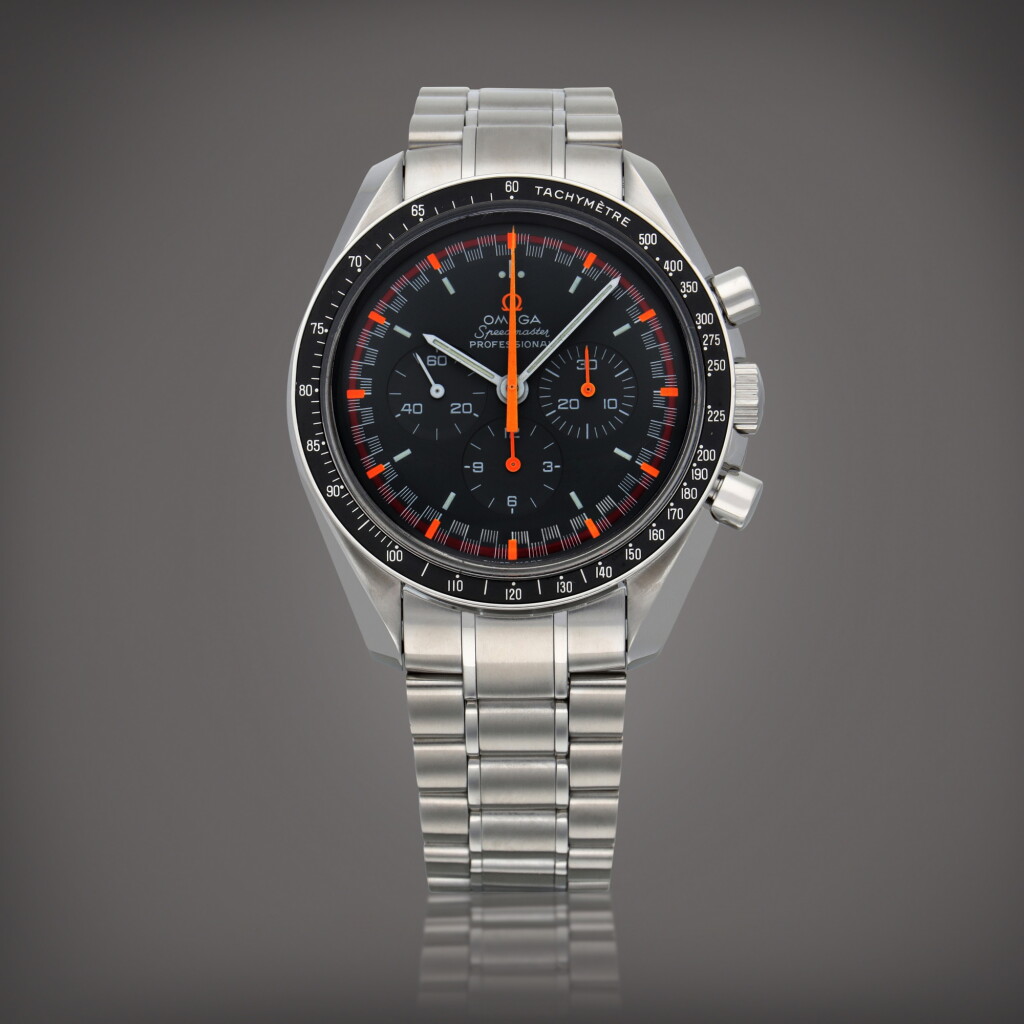 View full screen - View 1 of Lot 504. Speedmaster professional Moonwatch 'Japan Racing', Reference 3570.40.00 | A stainless steel wristwatch with bracelet | Circa 2004.