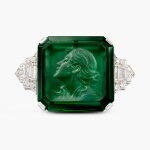 Art Deco Tourmaline and Diamond Brooch | 卡地亞 | 裝飾藝術風格 綠色碧璽 配 鑽石 胸針