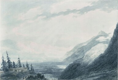 View full screen - View 1 of Lot 227. The Approach to Martigny, Rhone Valley, Valais.