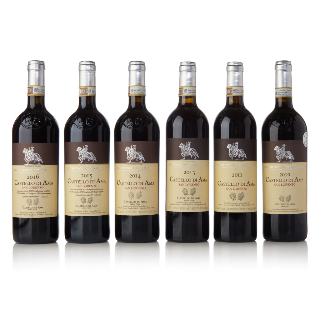 View full screen - View 1 of Lot 715. Chianti Classico Gran Selezione San Lorenzo 2010-2016 Castello di Ama (12 BT).