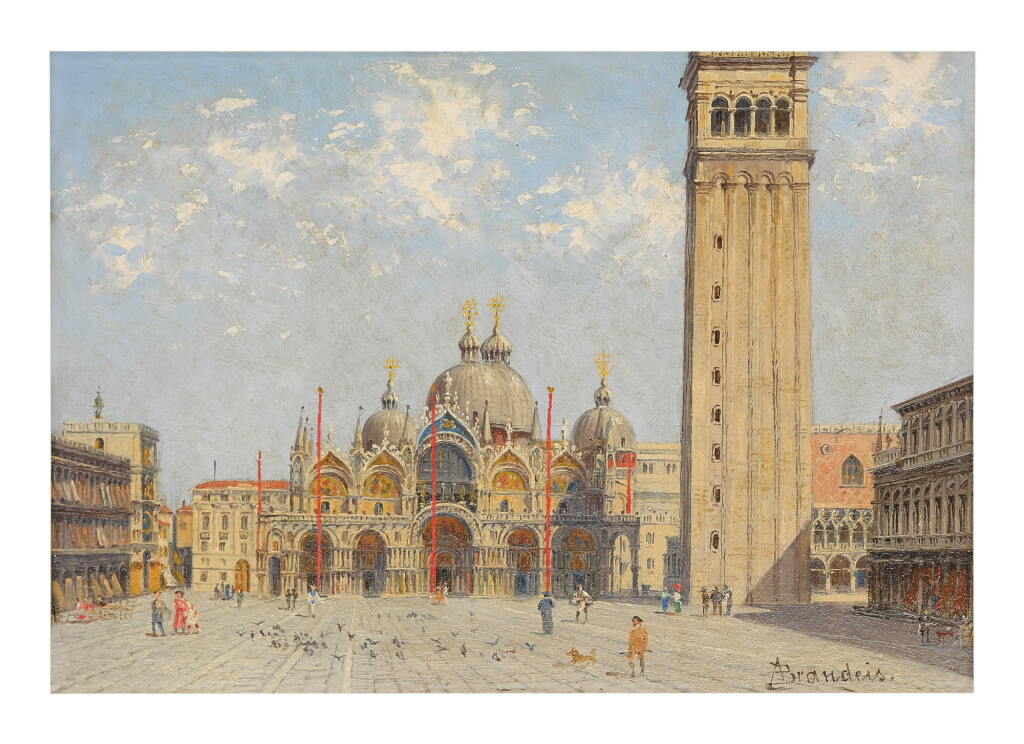 Voir en plein écran - Voir 1 du lot 300. ANTONIETTA BRANDEIS | PIAZZA SAN MARCO WITH THE PALAZZO DUCALE AND CAMPANILE.