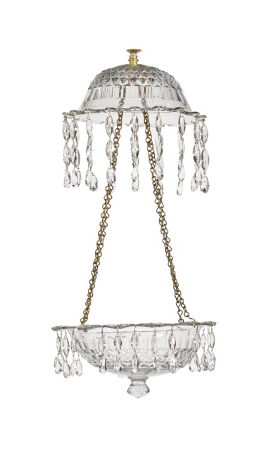 View full screen - View 1 of Lot 127. An Irish Regency cut-glass ceiling light, Cork, circa 1820.