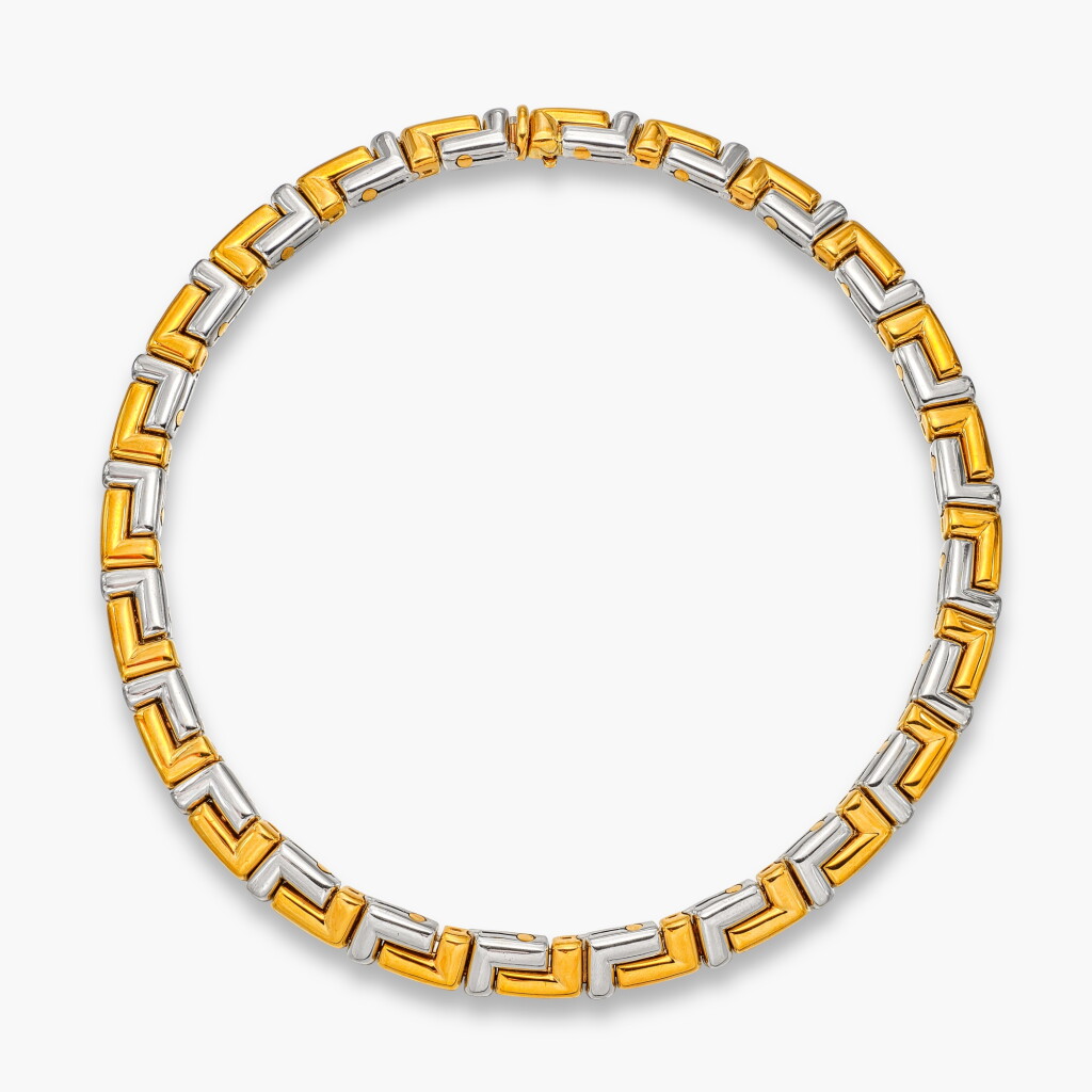 View full screen - View 1 of Lot 1299. Gold and Steel Necklace | 寶格麗 | K金與精鋼 項鏈.