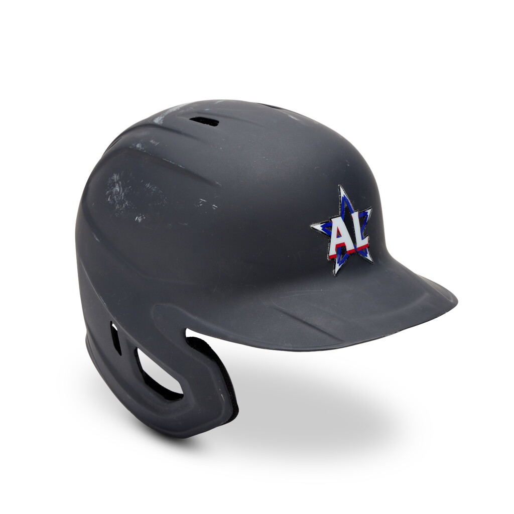 View full screen - View 1 of Lot 41. Shohei Ohtani 2021 All-Star Game Worn Helmet | All-Star Debut | First Player Selected to All-Star Game as Both Pitcher and Hitter.