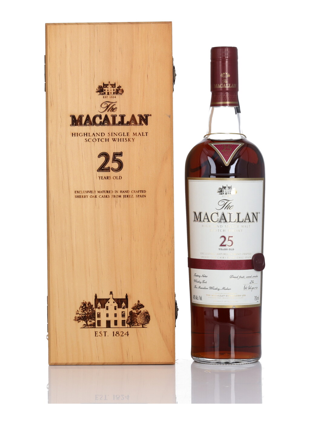View full screen - View 1 of Lot 9. The Macallan 25 Year Old Sherry Oak 43.0 abv NV (1 Bottle 75cl).