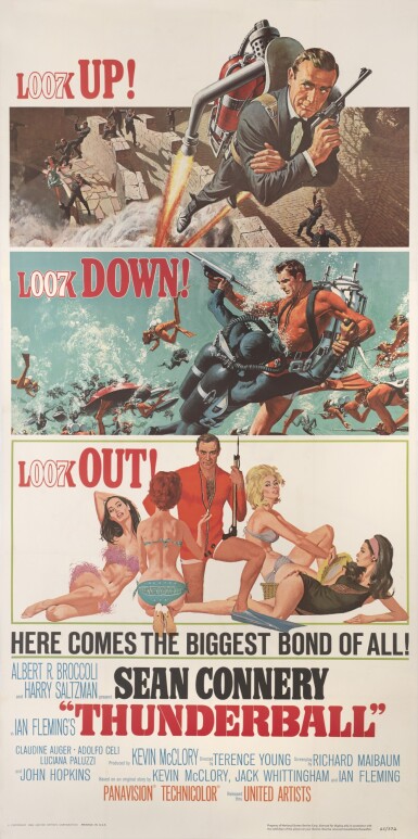 View full screen - View 1 of Lot 27. Thunderball (1965), poster, US.