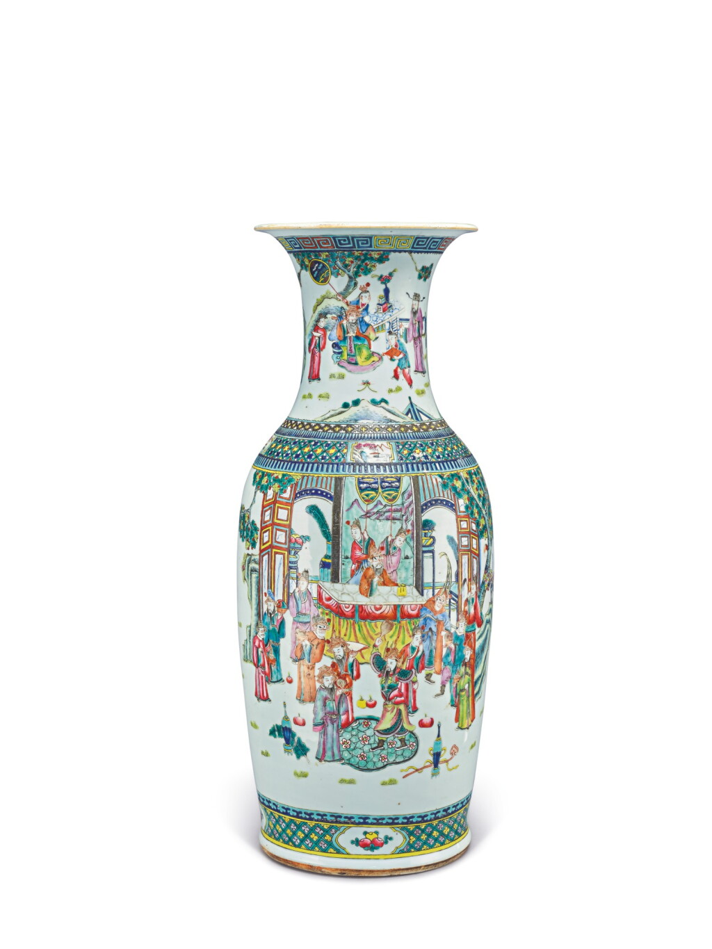 View full screen - View 1 of Lot 1942. A CANTON FAMILLE-ROSE VASE, LATE QING DYNASTY | 清末 廣彩宮廷宴會圖瓶.