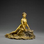 Inkwell with a reclining Nude
