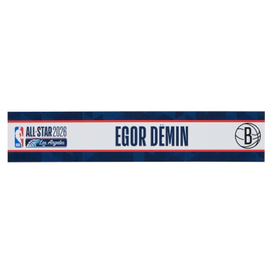 View full screen - View 1 of Lot 76. Egor Dëmin ‘NBA All-Star Weekend’ Locker Room Nameplate | Set of 2.